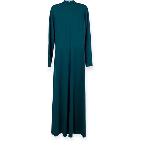 Soft Surroundings Lagia Green Ponte Knit Long Sleeve Maxi Dress Medium Fall - Picture 6 of 14